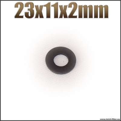 2x Flachdichtung Gummi schwarz Set ø62mm ø42mm 1mm Sanitär