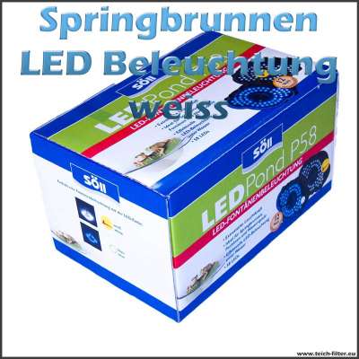 12V LED Springbrunnen Beleuchtung Söll P58 weiss