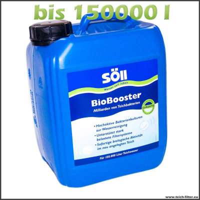 5 l Söll Biobooster Teichbakterien gegen Nitrat und Nitrit bis 150000 l Wasser