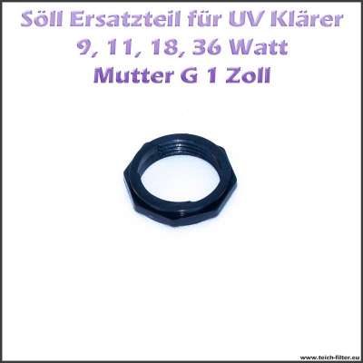 15249 Ersatzteil Mutter G 1 Zoll für Söll UV Klärer