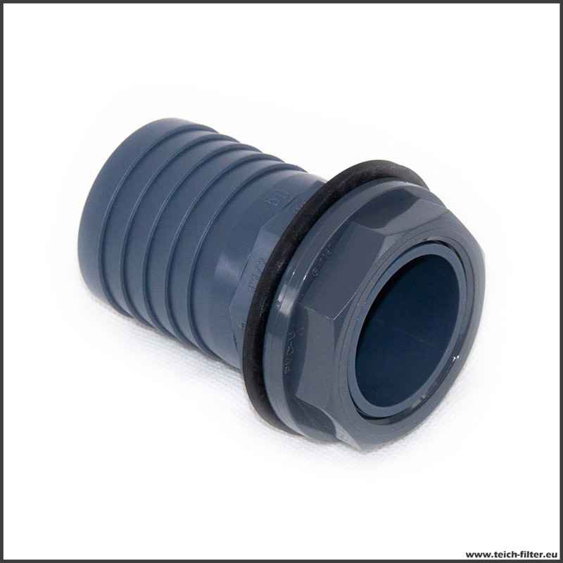 Anschraub-Durchführung Kunststoff Grau - Für Lochdurchmesser 60mm & 2 Zoll Rohr