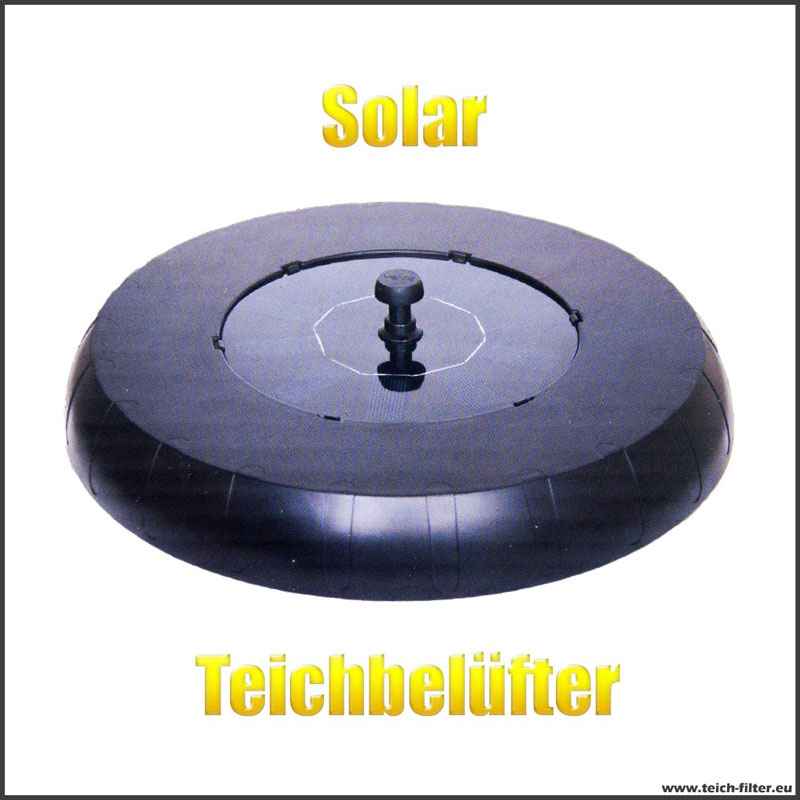 Teichbelüfter Solar im Set schwimmend als Solarinsel mit Luftpumpe
