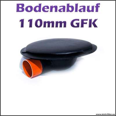 GFK Bodenablauf 110 für Teichbecken