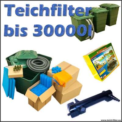 Teichfilter bis 30000 Liter Eco mit günstiger Pumpe und UVC