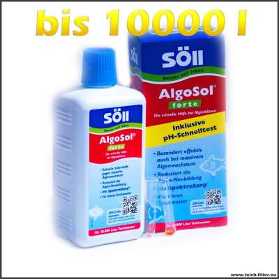500 ml Algosol forte bei Algenblüten im Teich bis 10000 l
