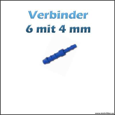 Verbinder aus Plastik für 4 und 6 mm Luftschlauch