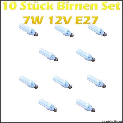 10 Stück Set 7W 12V Birnen mit E27 Fassung für Solaranlagen günstig kaufen