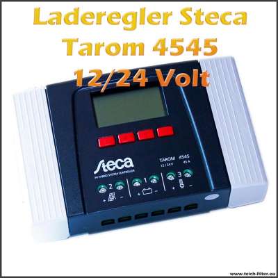 Laderegler 12V (24V) Steca Tarom 4545 bis 45A an Solar Inselanlagen mit LCD Display digital einstellbar
