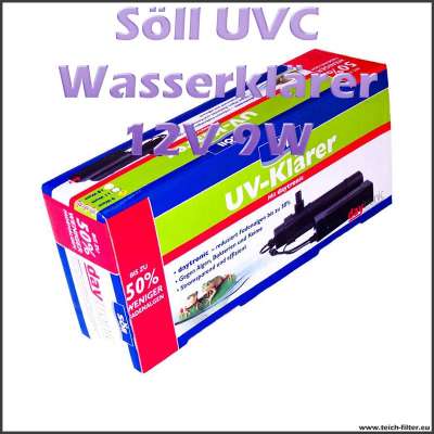 9 Watt 12V UVC Wasserklärer von Söll mit Daytronic gegen Fadenalgen