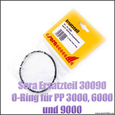 Sera Pond Ersatzteil 30090 schwarze O-Ring Dichtung 86x80x3mm für Pumpenkammer bei PP Teichpumpen 3000, 6000 und 9000