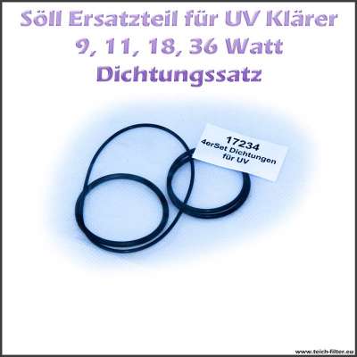 17234 Dichtungssatz mit O-Ringen für das Gehäuse der Söll UV Klärer