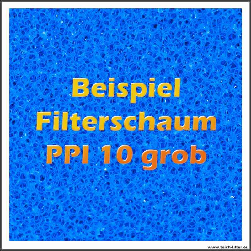 2 x grober Filterschwamm 100x100x5 cm 10 PPI Teichfilter