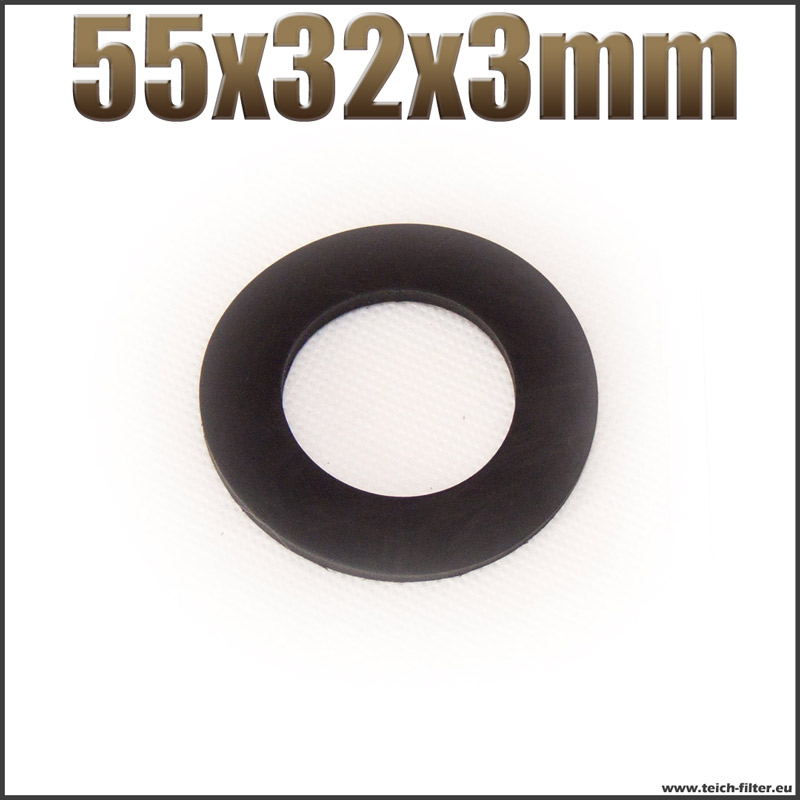 Dichtung 55 x 32 x 3 mm schwarz EPDM Gummidichtung flach