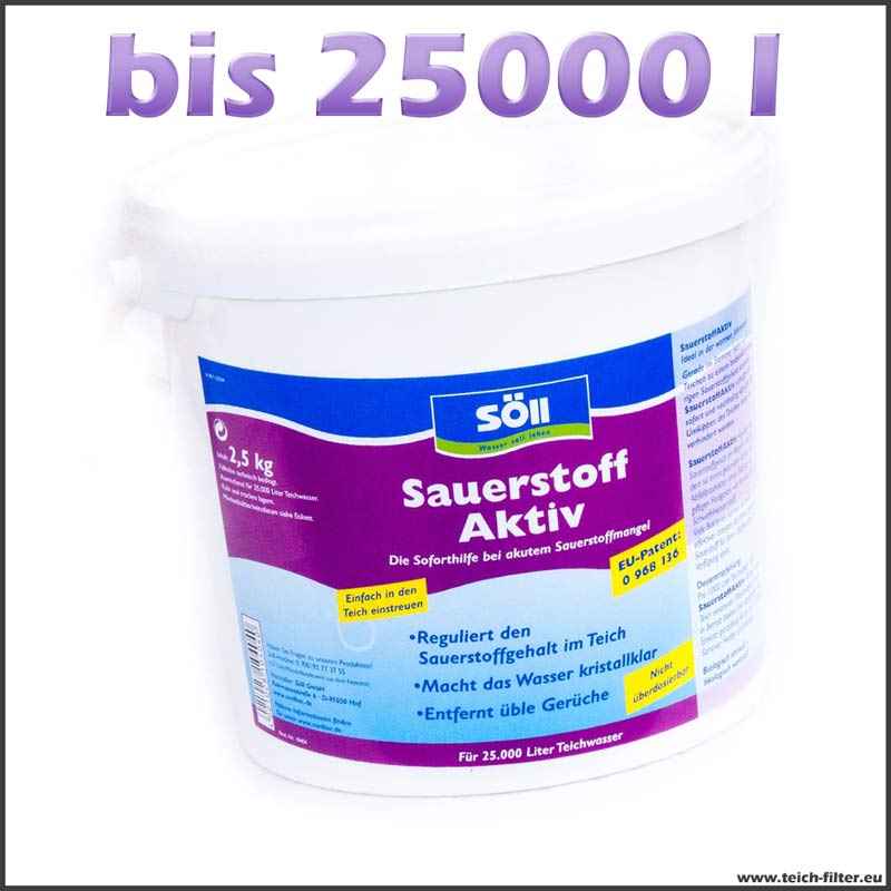 2,5 kg Sauerstoff Aktiv für Teiche bis 25000 l Teichfilter