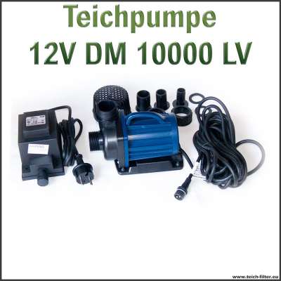 Teichpumpe 12V DM 10000 LV für IBC Teichfilter bis 300000 Liter im Schwimmteich als Tauchpumpe