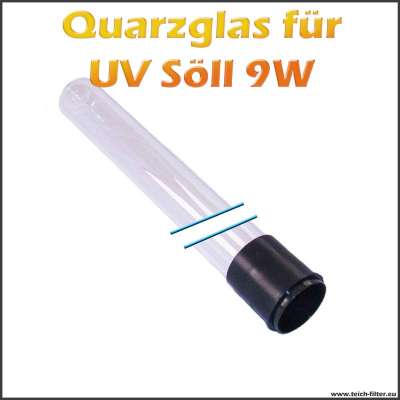 Quarzglaskolben für Söll UVC Wasserklärer 9W
