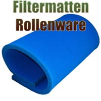 Filtermatten für Teichfilter, Aquarium und Wasser als Zuschnitt oder  Rollenware