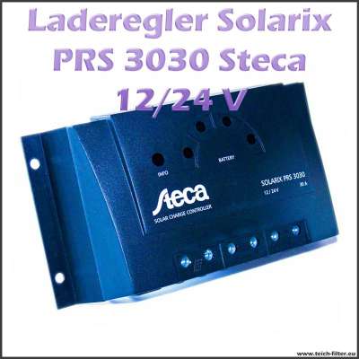 Steca Solar Laderegler Solarix PRS 3030 für 12V bis 24V und 30A mit PWM Technologie