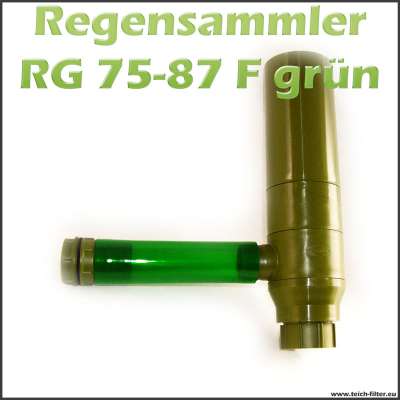 Regensammler RG 75-87 F grün für Fallrohre und Regentonnen zum Sammeln von Regenwasser