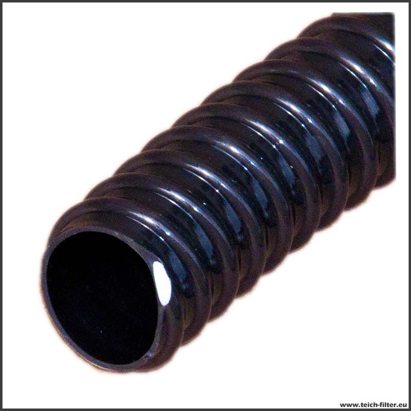 Saugschlauch 32mm 1 1/4 Zoll schwarz Rehau Meterware PVC glatt