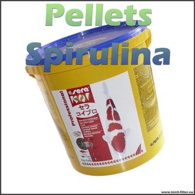 7kg Sera Koi Fischfutter Pellets mit Spirulina Algen für leuchtende Farben