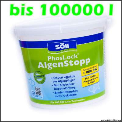 5 kg Söll Phoslock Algenstopp bis 100000 l Wasser als Phosphatbinder