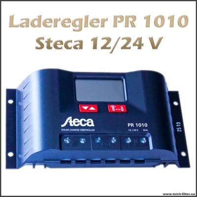 Laderegler 12V bis 24V PR 1010 für 10A von Steca an Solar Inselanlagen beim Camping