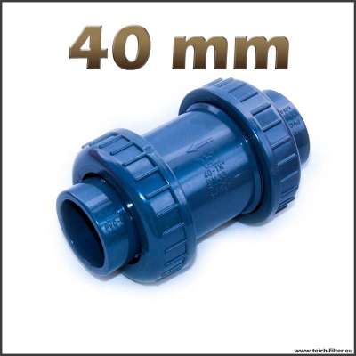 40 mm Rückschlagventil aus PVC für Wasserpumpen im Teich und Garten