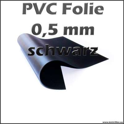 0,5 mm Teichfolie aus PVC in schwarz als Zuschnitt im Shop