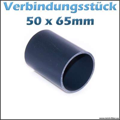 50x65mm Verbindungsstück aus PVC als Rohr