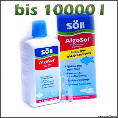 500 ml Söll Algosol gegen Faden- und Blaualgen für 10000 l Wasser