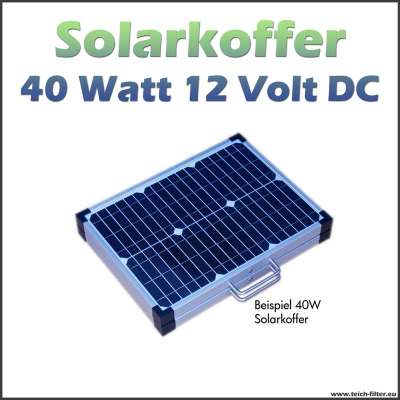 40 Watt Solarkoffer 12 Volt für Wohnmobil und Camping als faltbares Solarmodul