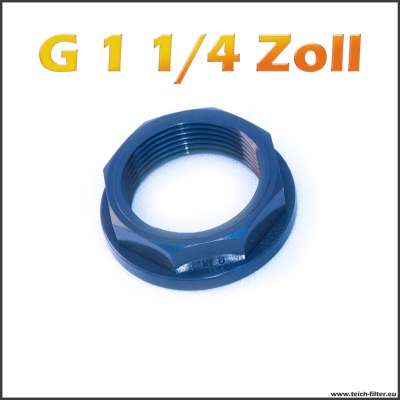 G 1 1/4 Zoll Mutter VDL aus PVC Kunststoff für Teich und Wasser