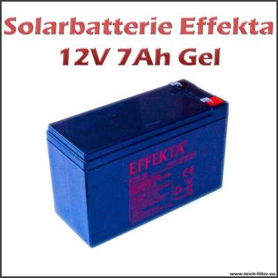 Solarbatterie 7Ah 12V Gel Effekta wartungsfrei und zyklenfest für Wohnmobil und Garten