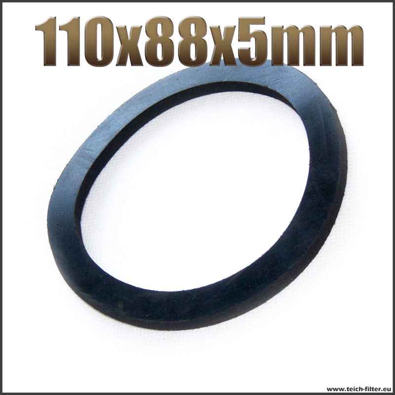 Dichtung 110 x 88 x 5 mm für G 3 Zoll schwarz EPDM Gummidichtung flach