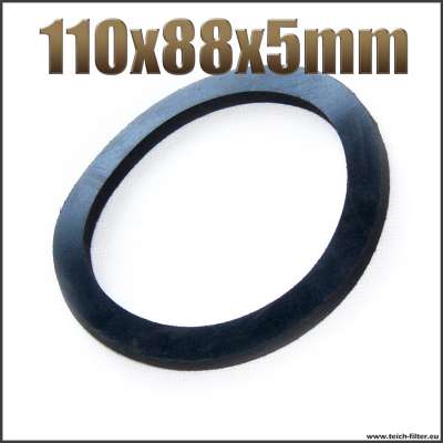 Dichtung 110x88x5mm schwarz flach EPDM Gummidichtung für G 3 Zoll Aussengewinde auf Schlauchtüllen