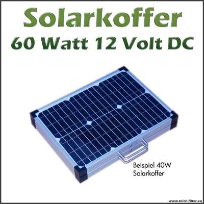 Solarkoffer 60 Watt 12 Volt DC für Wohnmobile und Camping faltbar und flexibel