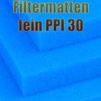 Filter - Schaumstoff - Matte 50 x 50 x 10 cm PPI 30 fein - Teich