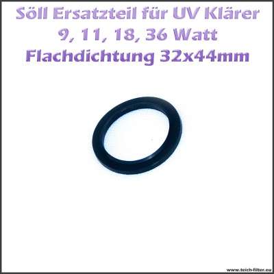 Ersatzteil 15251 Flachdichtung 32 x 44 mm für Gehäuse der UV Klärer von Söll