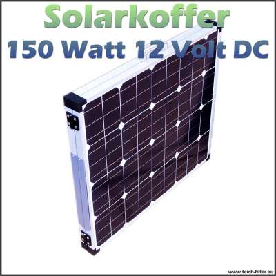 150W 12V Solarkoffer als faltbares Solarmodul für Garten und Wohnmobil sowie outdoor