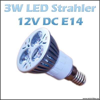 3W 12V LED Strahler (Spot) Warmweiss mit E14 Fassung für Solaranlagen günstig kaufen