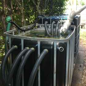 IBC Teichfilter Erfahrung am 25000 Liter Koiteich mit 2 Containern