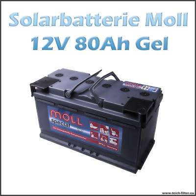 Moll Solarbatterie Gel 12V 80-90Ah für Haus und Wohnmobil