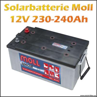 Zyklenfeste 12V Solarbatterie 230-240Ah von Moll für Wohnmobil, Haus und Heim