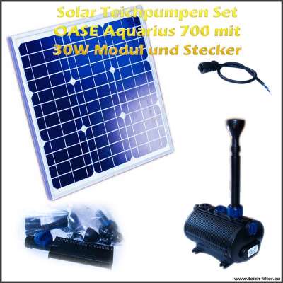 Solar Teichpumpen Set 12V 700 mit 30 Watt Modul