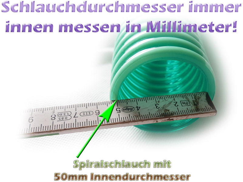 Ansaugschlauch mit einem Innendurchmesser von 40 mm für Teich