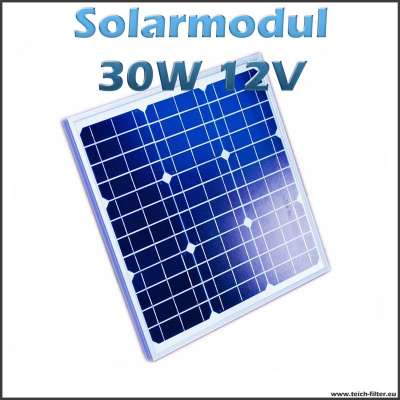 30W 12V Solarmodul monokristallin für Garten und Wohnwagen