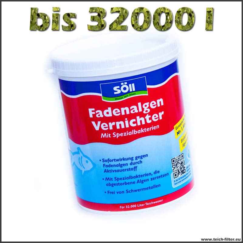 1 kg Söll Fadenalgenvernichter für 32000 l Teichfilter