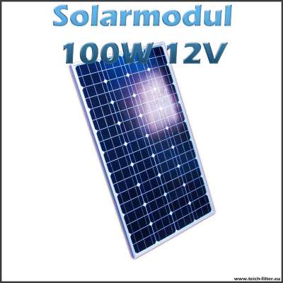 Solarmodul 100W 12V monokristallin für Garten, Dach und Camper