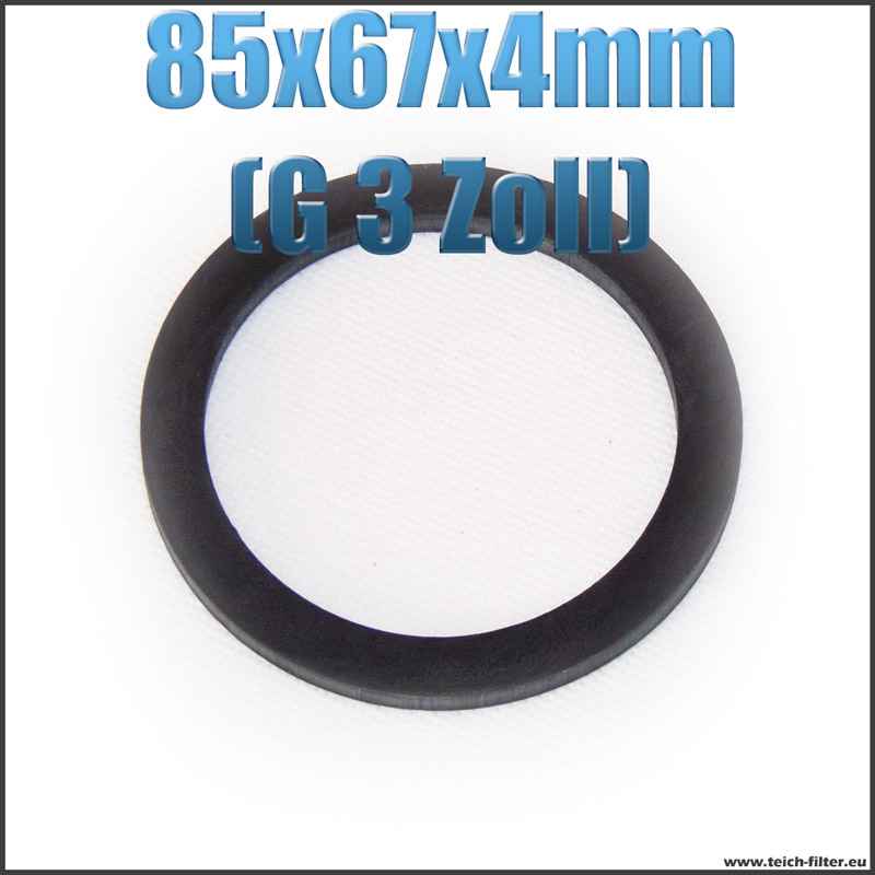 Dichtung 85 x 67 x 4 mm für G 3 Zoll Innengewinde als Gummiring bei